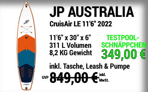 2022 JP Australia 849 349 MAIN SUP Showroom 2022 JP Australia CruisAir LE 11622x3322x4.7522 Testboard