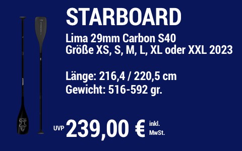 2023 STARBOARD 239 MAIN SUP Showroom 2023 Starboard Paddel Lima 29mm Carbon S40