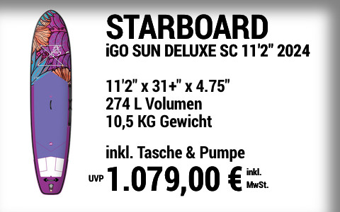 2024 STARBOARD 1079 MAIN SUP Showroom 2024 Starboard iGO SUN DELUXE SC  11222x31+22x4.7522