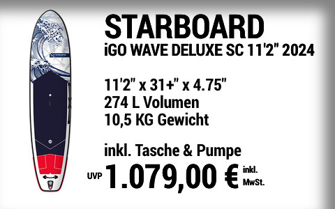 2024 STARBOARD 1079 MAIN SUP Showroom 2024 Starboard iGO WAVE DELUXE SC  11222x31+22x4.7522