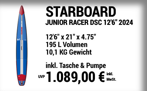 2024 STARBOARD 1089 MAIN SUP Showroom 2024 Starboard JUNIOR RACER DELUXE SC  12622x2122x4.7522