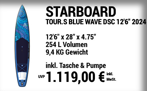 2024 STARBOARD 1119 MAIN SUP Showroom 2024 Starboard TOURING S BLUE WAVE DELUXE SC  12622x2822x4.7522