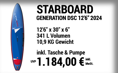 2024 STARBOARD 1184 MAIN SUP Showroom 2024 Starboard GENERATION DELUXE SC  12622x3022x622