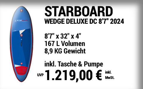 2024 STARBOARD 1219 MAIN SUP Showroom 2024 Starboard WEDGE DELUXE DC  8722x3222x422