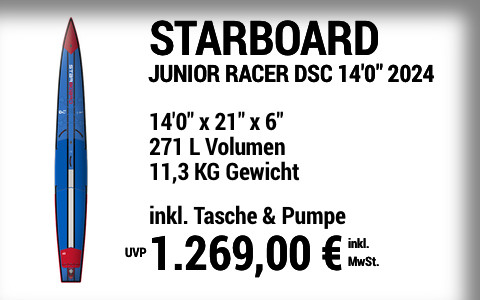 2024 STARBOARD 1269 MAIN SUP Showroom 2024 Starboard JUNIOR RACER DELUXE SC  14022x2122x622