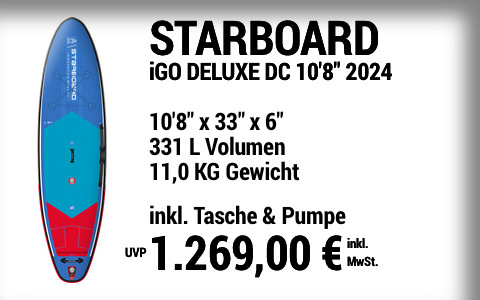 2024 STARBOARD 1269 MAIN SUP Showroom 2024 Starboard iGO DELUXE DC  10822x3322x622