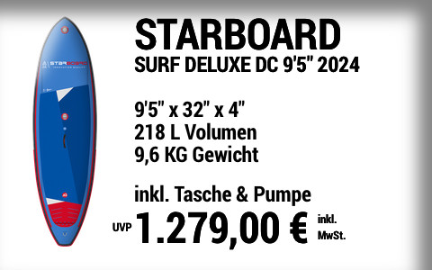 2024 STARBOARD 1279 MAIN SUP Showroom 2024 Starboard SURF DELUXE DC  9522x3222x422