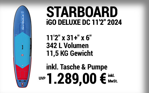 2024 STARBOARD 1289 MAIN SUP Showroom 2024 Starboard iGO DELUXE DC  11222x31+22x622