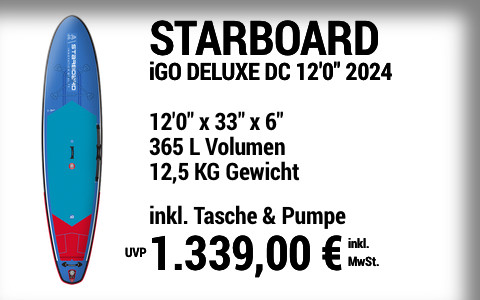 2024 STARBOARD 1339 MAIN SUP Showroom 2024 Starboard iGO DELUXE DC  12022x3322x622