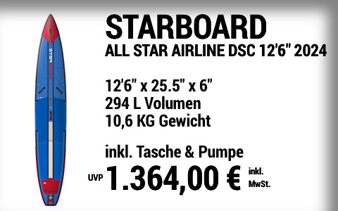 2024 STARBOARD 1364 MAIN SUP Showroom 2024 Starboard ALL STAR AIRLINE DELUXE SC  12622x25.522x622