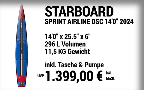 2024 STARBOARD 1399 MAIN SUP Showroom 2024 Starboard SPRINT AIRLINE DELUXE SC  14022x25.522x622