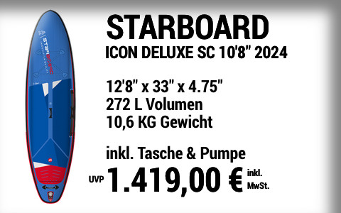 2024 STARBOARD 1419 MAIN SUP Showroom 2024 Starboard ICON DELUXE SC  10822x3322x4.7522