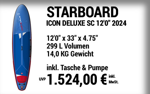 2024 STARBOARD 1524 MAIN SUP Showroom 2024 Starboard ICON DELUXE SC  12022x3322x4.7522