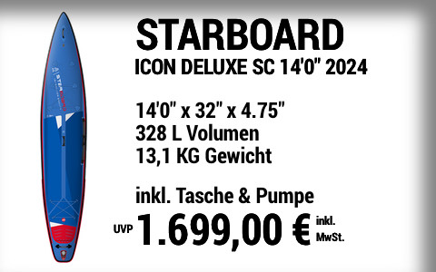 2024 STARBOARD 1699 MAIN SUP Showroom 2024 Starboard ICON DELUXE SC  14022x3222x4.7522