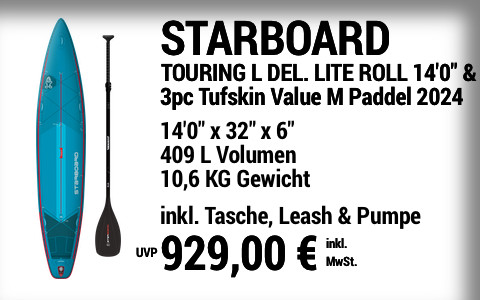 2024 STARBOARD 929 MAIN SUP Showroom 2024 Starboard SET TOURING L DELUXE LITE ROLL 14022x3222x622 Starboard 3pc Tufskin Value M Paddle