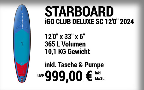 2024 STARBOARD 999 MAIN SUP Showroom 2024 Starboard iGO CLUB DELUXE SC  12022x3322x622