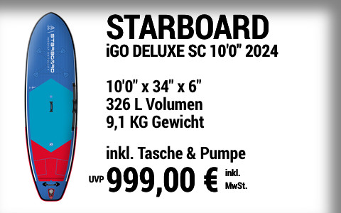 2024 STARBOARD 999 MAIN SUP Showroom 2024 Starboard iGO DELUXE SC  10022x3422x622