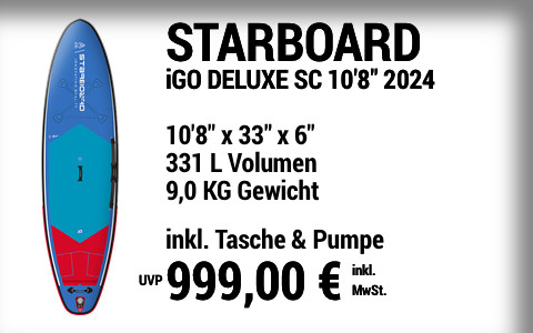 2024 STARBOARD 999 MAIN SUP Showroom 2024 Starboard iGO DELUXE SC  10822x3322x622