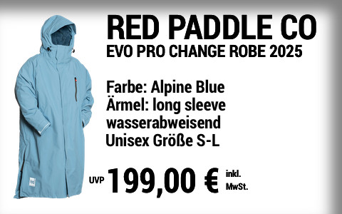 2025 RED PADDLE 199 MAIN SUP Showroom 2025 Red Paddle Long Sleeve EVO Pro Change Robe alpine blue