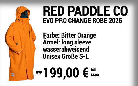 2025 RED PADDLE 199 MAIN SUP Showroom 2025 Red Paddle Long Sleeve EVO Pro Change Robe bitter orange