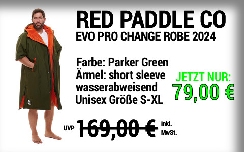 2025 RED PADDLE 79 MAIN SUP Showroom 2025 Red Paddle Short Sleeve EVO Pro Change Robe parker green