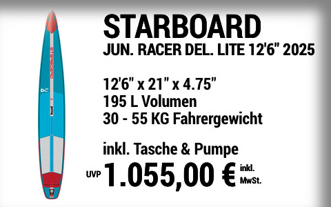 2025 STARBOARD 1055 MAIN SUP Showroom 2025 Starboard JUNIOR RACER DELUXE LITE  12622x2122x4.7522