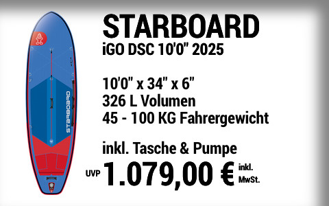 2025 STARBOARD 1079 MAIN SUP Showroom 2025 Starboard iGO DELUXE SC  10022x3422x622