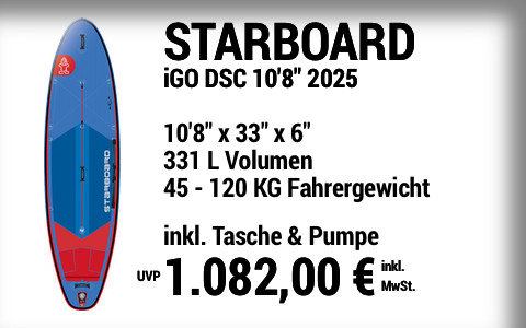 2025 STARBOARD 1082 MAIN SUP Showroom 2025 Starboard iGO DELUXE SC  10822x3322x622