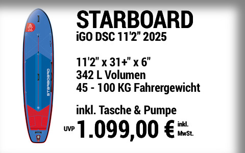 2025 STARBOARD 1099 MAIN SUP Showroom 2025 Starboard iGO DELUXE SC  11222x31+22x622