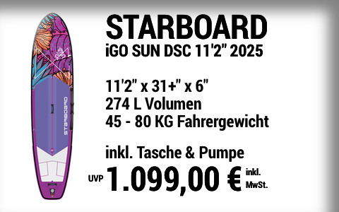 2025 STARBOARD 1099 MAIN SUP Showroom 2025 Starboard iGO SUN DELUXE SC  11222x31+22x622