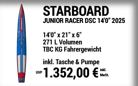 2025 STARBOARD 1352 MAIN SUP Showroom 2025 Starboard JUNIOR RACER DELUXE SC  14022x2122x622