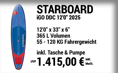 2025 STARBOARD 1415 MAIN SUP Showroom 2025 Starboard iGO DELUXE DC  12022x3322x622