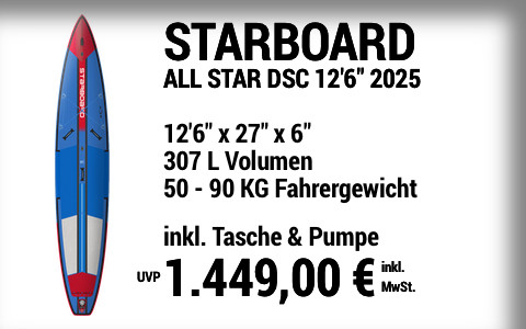 2025 STARBOARD 1449 MAIN SUP Showroom 2025 Starboard ALL STAR DELUXE SC  12622x2722x622