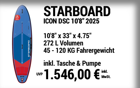 2025 STARBOARD 1546 MAIN SUP Showroom 2025 Starboard ICON CLUB DELUXE SC  10822x3322x4.7522