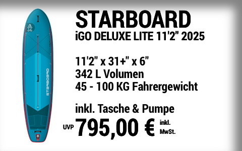 2025 STARBOARD 795 MAIN SUP Showroom 2025 Starboard iGO DELUXE LITE  11222x31+22x622