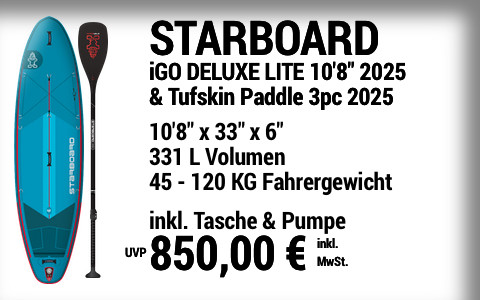 2025 STARBOARD 850 MAIN SUP Showroom 2025 Starboard SET iGO DELUXE LITE  10822x3322x622 Tufskin 3pc Paddle