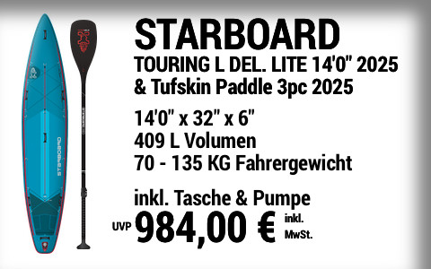 2025 STARBOARD 984 MAIN SUP Showroom 2025 Starboard SET TOURING L DELUXE LITE  14022x3222x622 Tufskin 3pc Paddle